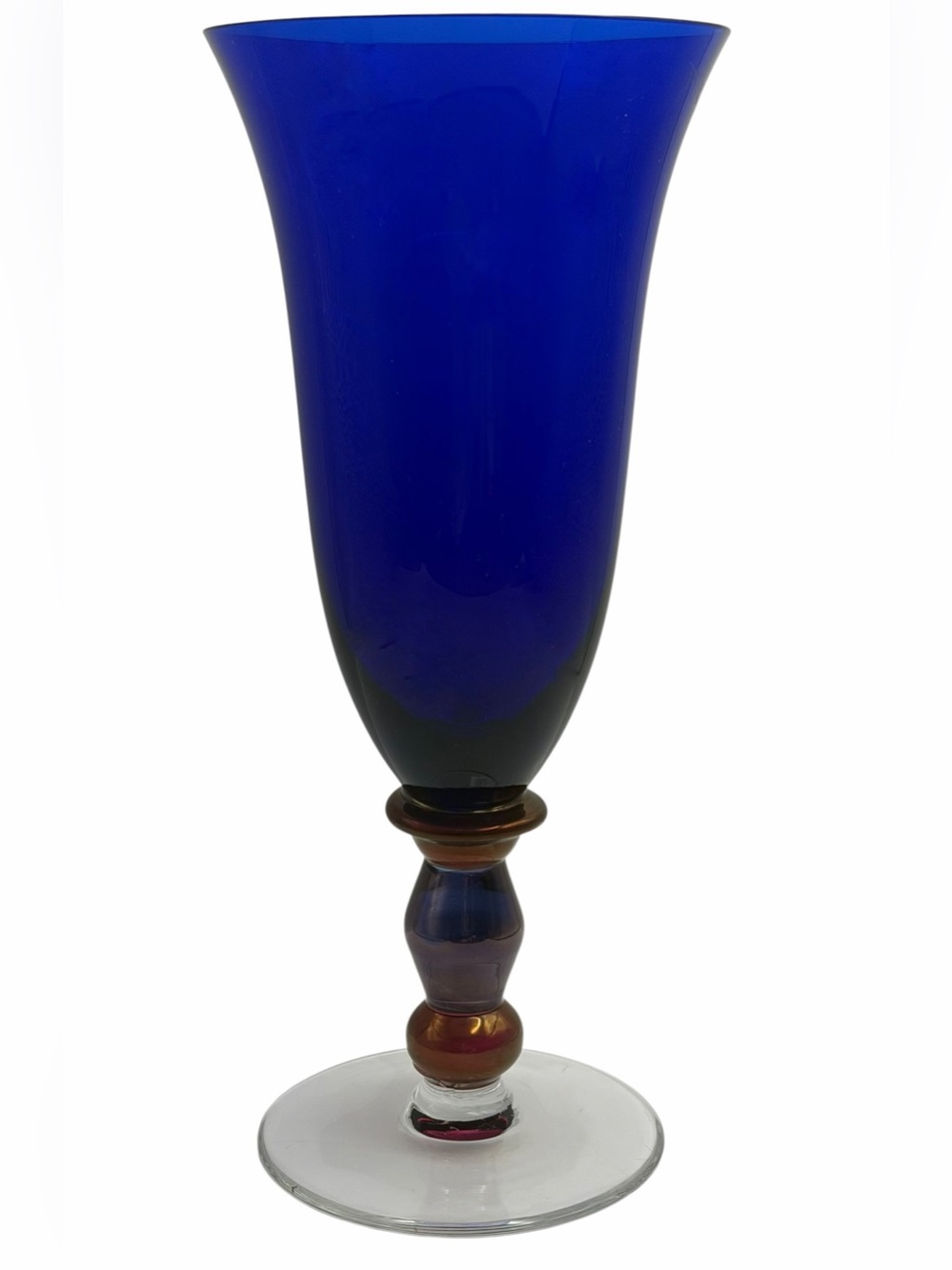 Mikasa Estate Cobalt Blue Hand-Blown Glass Goblet